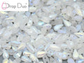 DropDuo® - Etched Crystal Full AB 3x6mm, 30-pack Hilmas Pyssel