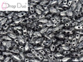 DropDuo® - Jet Antique Chrome 3x6mm, 30-pack Hilmas Pyssel