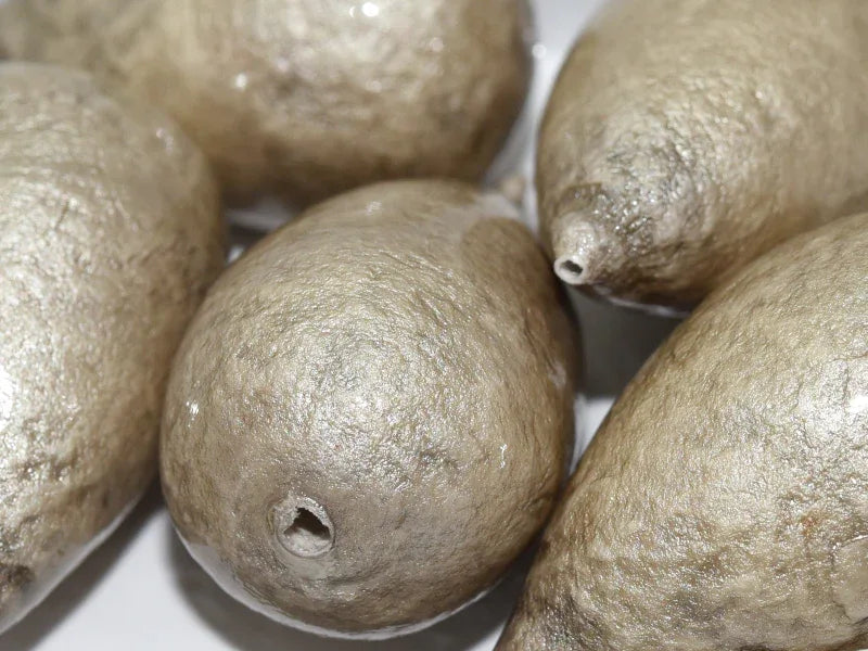 Paper Mache Beads - Dropp Grey 40x23mm 1 styck Hilmas Pyssel