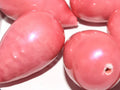 Papper Mache Beads - Dropp Pink 40x23mm 1 styck Hilmas Pyssel