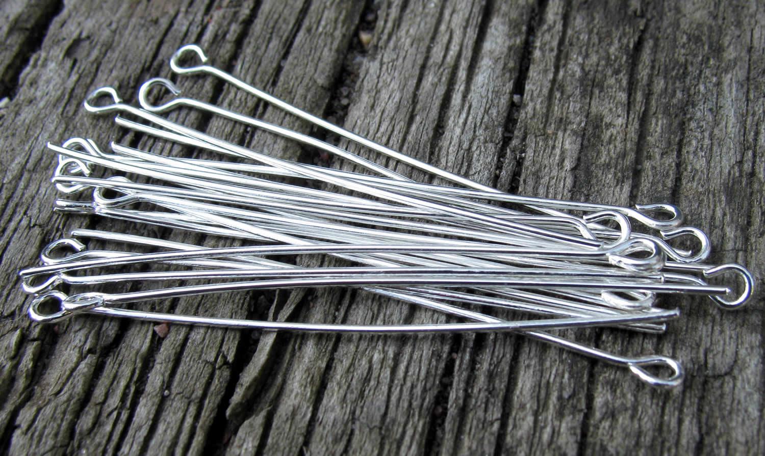 Ögelpinnar silverfärgade - 50 mm, 100-pack Grekisk Metall