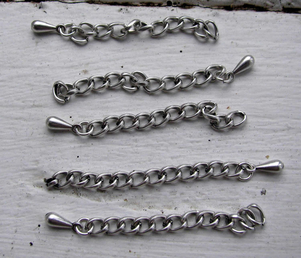 Förlängningskedja - Silverfärgad 5-Pack Grekisk Metall