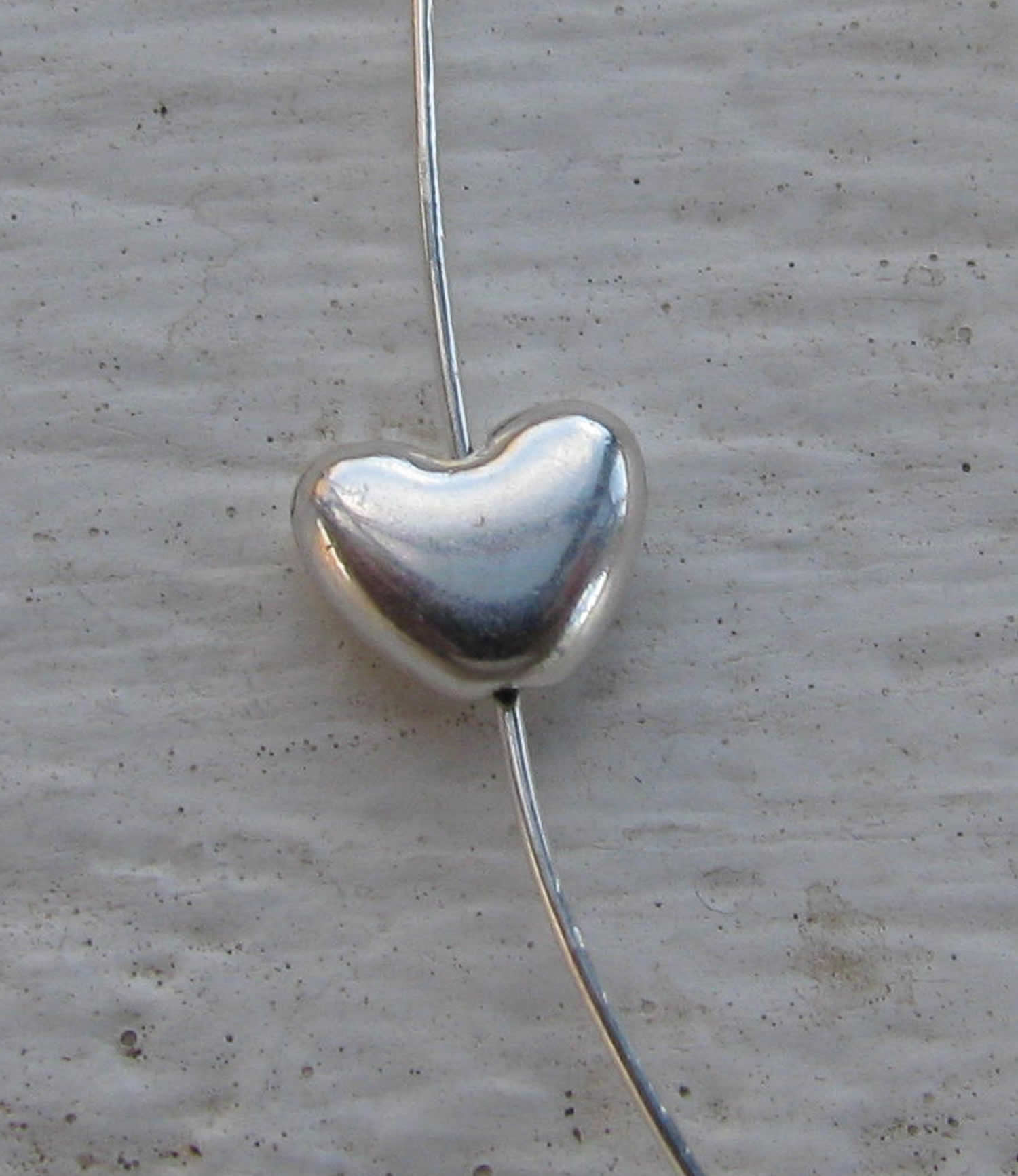 Mellandel Silverpläterad - Litet Hjärta, 6mm, 10-pack Grekisk Metall