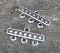 Connector/avslut silverfärgad - 1 till 3 med prickar, 2-pack Grekisk Metall