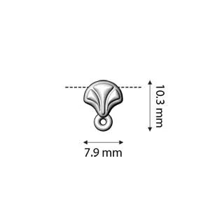 Cymbal Element - Padanassa Antique Silver Plated 2-pack Beadsmith