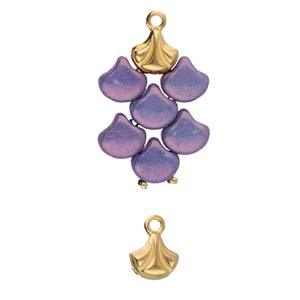 Cymbal Element - Padanassa 24K Gold Plated 2-pack Beadsmith