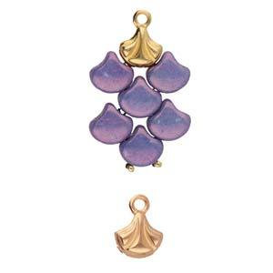 Cymbal Element - Padanassa Rose Gold Plated 2-pack Beadsmith