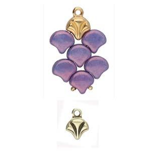 Cymbal Element - Modestos Antique Brass Plated 2-pack Beadsmith