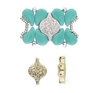 Cymbal Element - Liotrivi Antique brass plated 2-pack Beadsmith