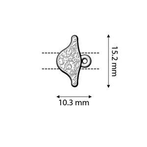 Cymbal Element - Aosa Rose Gold Plated 2-pack Beadsmith
