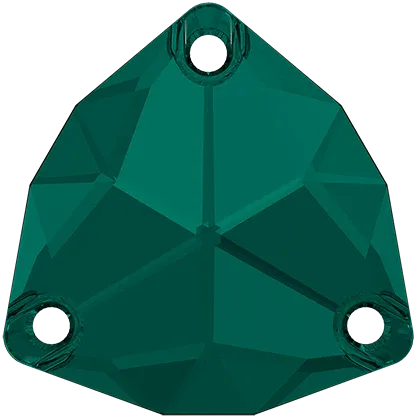 Swarovski Crystals Trilliant Sew-on Stone (3272) - Emerald 20 mm, 1 styck Swarovski