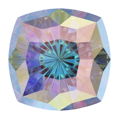 Swarovski Crystals Mystic Square Fancy Stone - Crystal AB 14mm, 1 styck Swarovski
