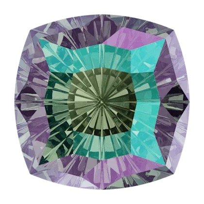 Swarovski Crystals Mystic Square Fancy Stone (4460) - Crystal Paradise Shine 14mm, 1 styck Swarovski