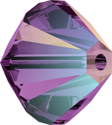 Swarovski crystals Bicone (5328) - Amethyst Shimmer 4mm, 10-pack Swarovski