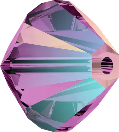 Swarovski crystals Bicone (5328) - Amethyst Shimmer 4mm, 10-pack Swarovski