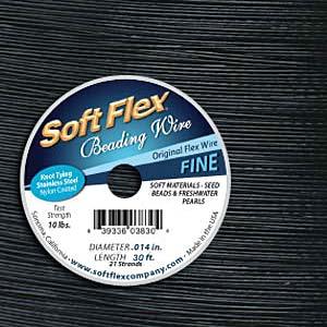 Soft Flex beading wire - Black, 21 strands, 1 rulle Soft Flex