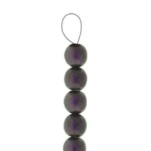 Tjeckiska Druk (Runda) - Polychrome Black Raspberry 3mm, 1 sträng Hilmas Pyssel
