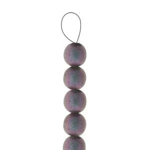 Tjeckiska Druk (Runda) - Polychrome Deep Purple 3mm, 1 sträng Hilmas Pyssel