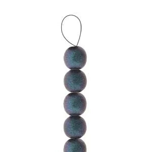 Tjeckiska Druk (Runda) - Polychrome Denim Blue 3mm, 1 sträng Hilmas Pyssel