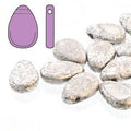Teardrop - Etch Crystal Labrador 9x11mm 1 sträng Hilmas Pyssel