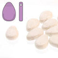 Teardrop - Chalk Luster 9x11mm 1 sträng Hilmas Pyssel