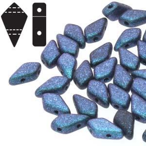 Kite Bead - Polychrome Dark Capri Blue 9x5mm, 10 gram Hilmas Pyssel