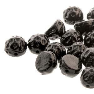 Baroque Cabochon - Jet 7mm, 2-håls, 10-pack Hilmas Pyssel