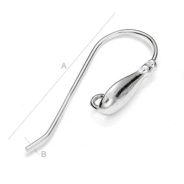 Örkrok i 925 Silver - 28mm, 1 Par Hilmas Pyssel