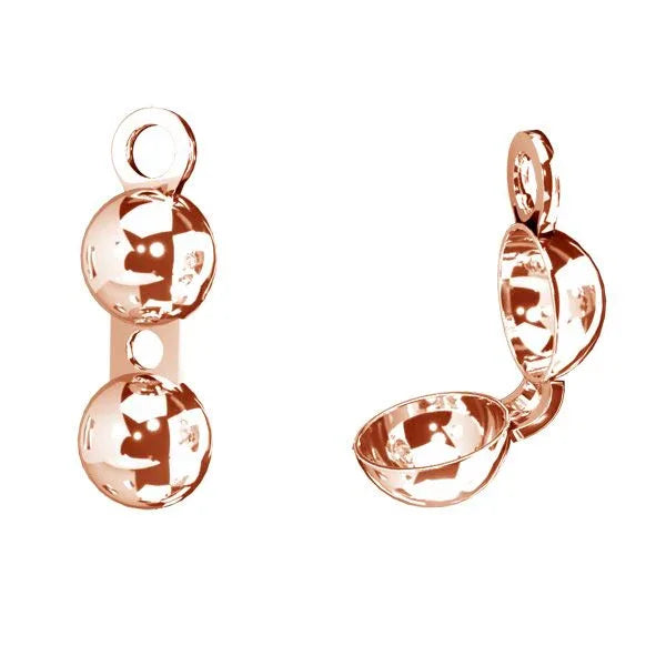 Knutgömmor 925 Silver 18K Rose Gold - 4mm, 2-pack Hilmas Pyssel