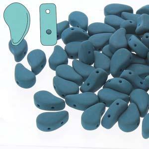 Paisley Duo - Matte Velvet Dark Teal 8x5mm, 10gram Hilmas Pyssel