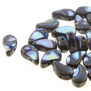 Paisley Duo - Jet Full AB Batik 8x5mm 10 gram Hilmas Pyssel