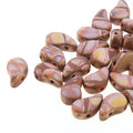 Paisley Duo - Opaque Choc Full Capri Gold Matte Batik 8x5mm, 10 gram Hilmas Pyssel