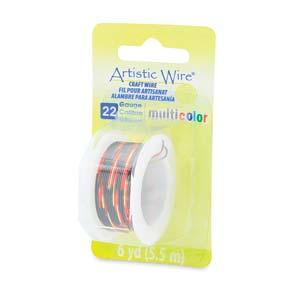 Artistic Wire 22 Ga - Multicolor Red/Gold/Black 1 rulle Artistic wire