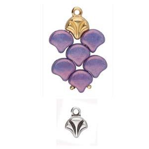 Cymbal Element - Modestos Antique Silver Plated 2-pack Beadsmith