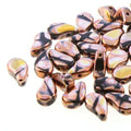 Paisley Duo - Jet Full Capri Gold Batik 8x5mm - 10 gram Hilmas Pyssel