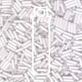 Miyuki Bugle Beads - Opaque White 6 mm, 17 gram Miyuki