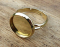 Ringstomme guldfärgad - Ram rund 12mm, 1 styck Grekisk Metall