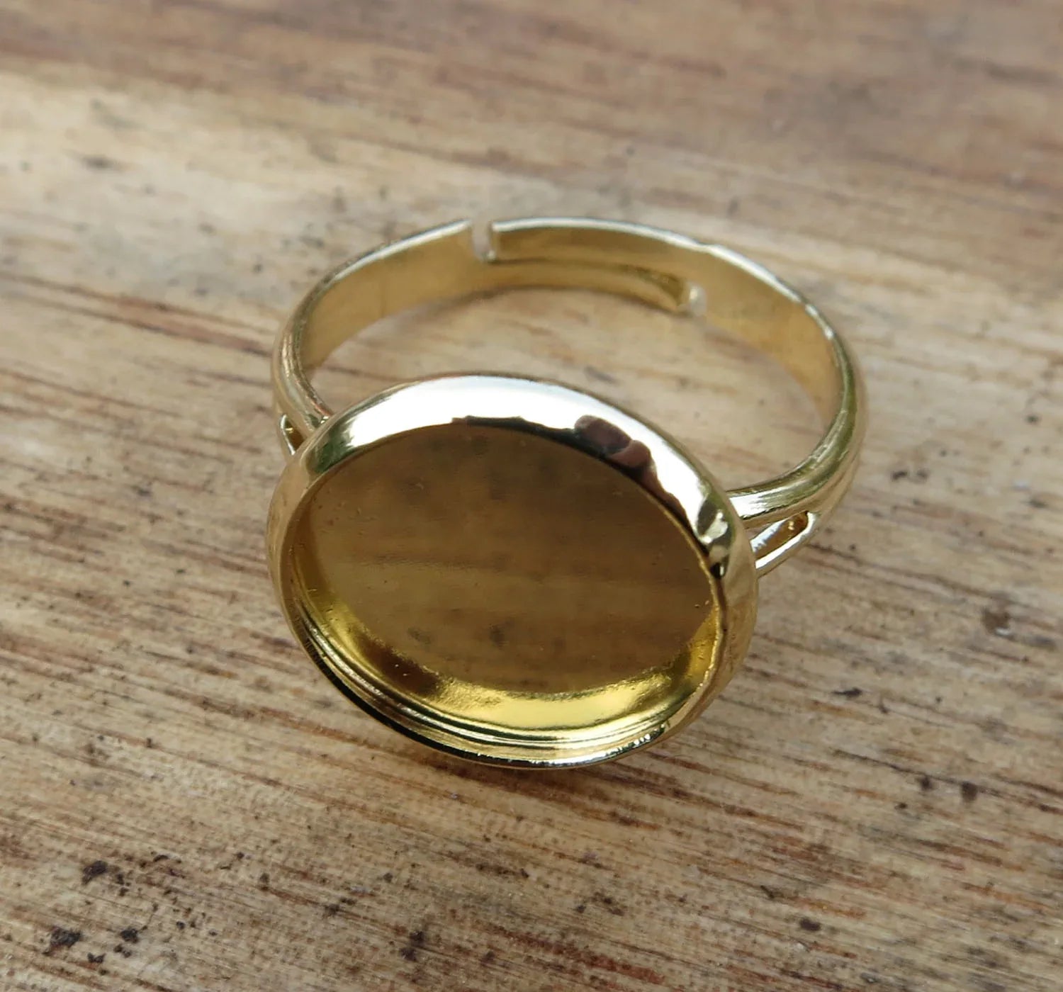 Ringstomme guldfärgad - Ram rund 12mm, 1 styck Grekisk Metall