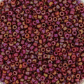 Miyuki Seed Beads - Opaque Glazed Frosted Rainbow Dark Red 15/0, 10 gram Miyuki