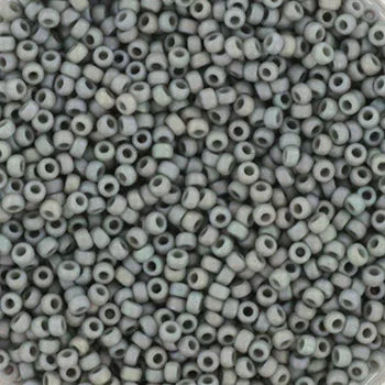 Miyuki Seed Beads - Opaque Glazed Rainbow Cadet Grey 15/0, 10 gram Miyuki