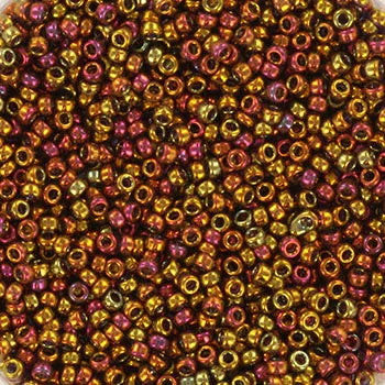 Miyuki Seed Beads - Transparent Iris Tea Gold 15/0, 10 gram Miyuki