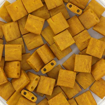 Miyuki Tila - Opaque Matte Mustard 5mm gram Miyuki