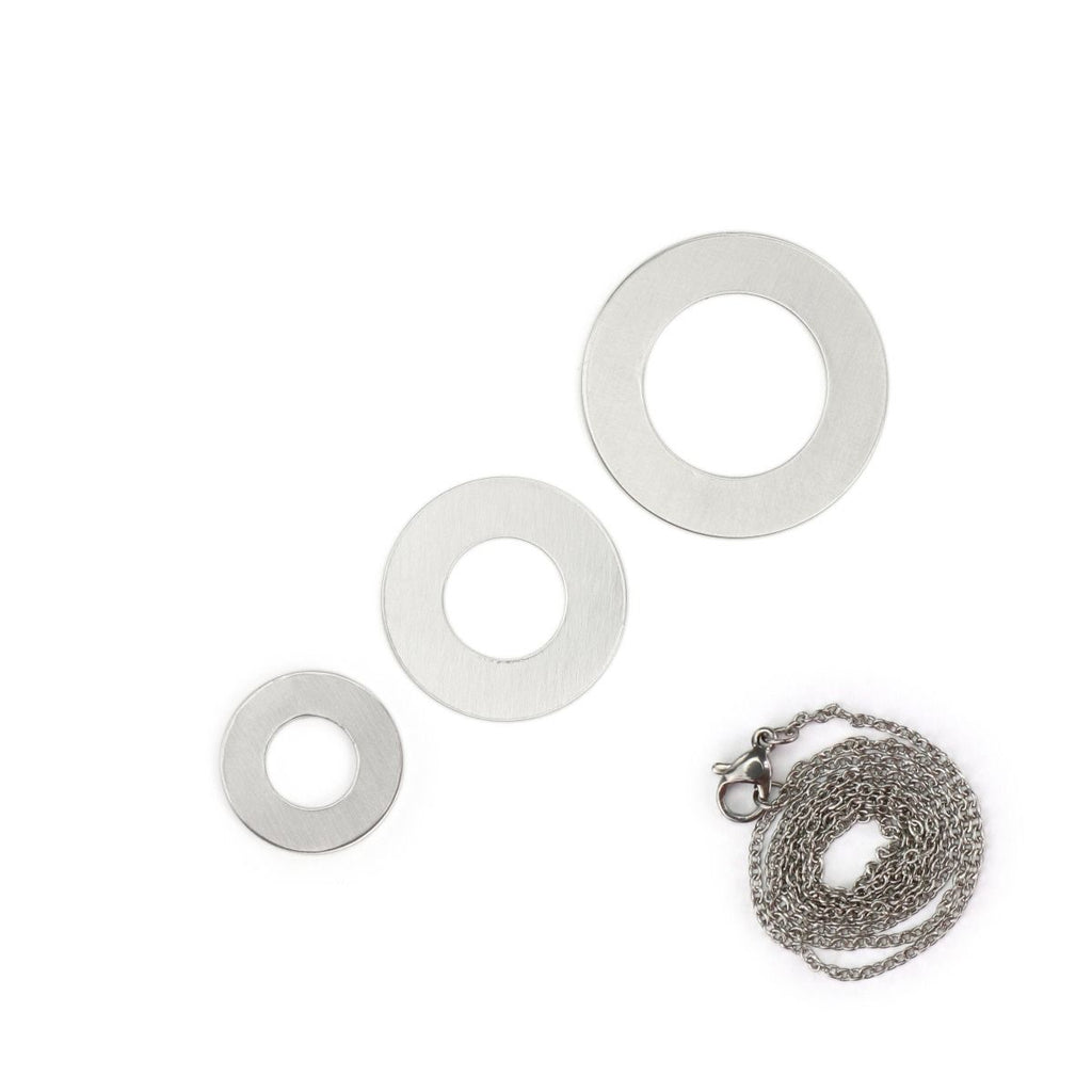 ImpressArt Halsband med 3 st taggar & Kedja ImpressArt