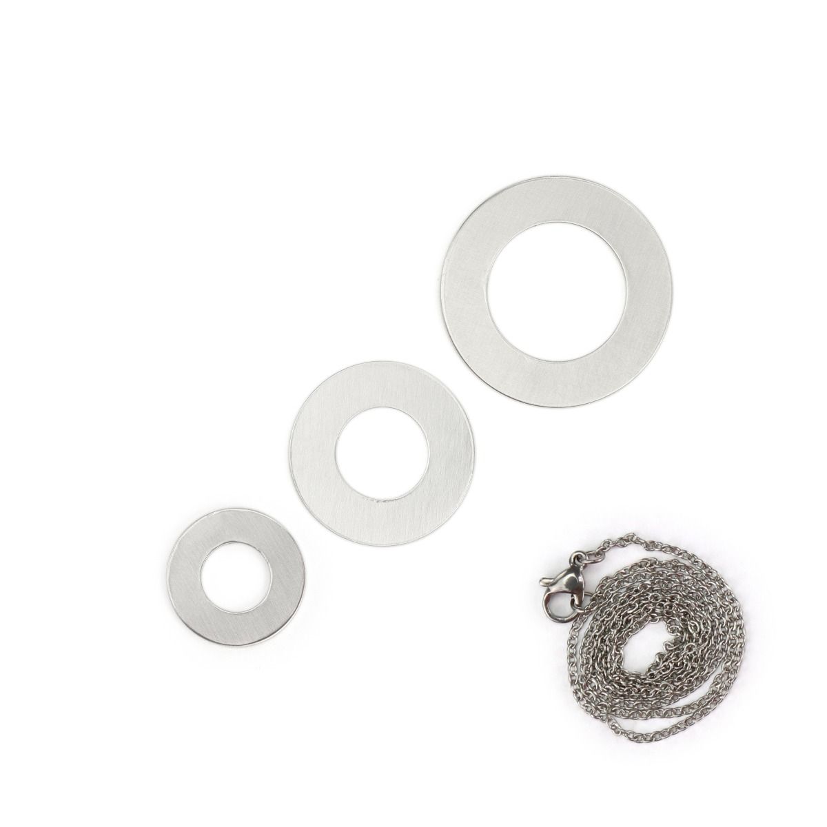 ImpressArt Halsband med 3 st taggar & Kedja ImpressArt