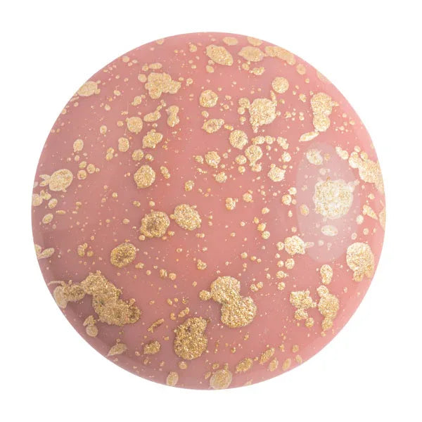 Cabochon par Puca® - Opaque Rose Splash 25 mm, 1 styck Les perles par Puca® - Paris