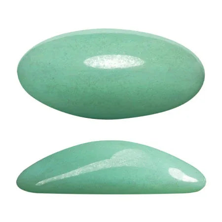 Athos® par Puca® - Opaque Light Green Turquoise Luster 20x10mm, 1 styck Les perles par Puca® - Paris