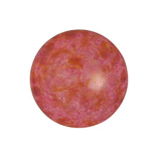 Cabochon par Puca® - Opaque Rose Spotted 18 mm, 1 styck Les perles par Puca® - Paris