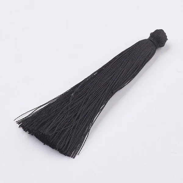 Hänge tassel polyester - Svart 65-74mm 1 styck Hilmas Pyssel
