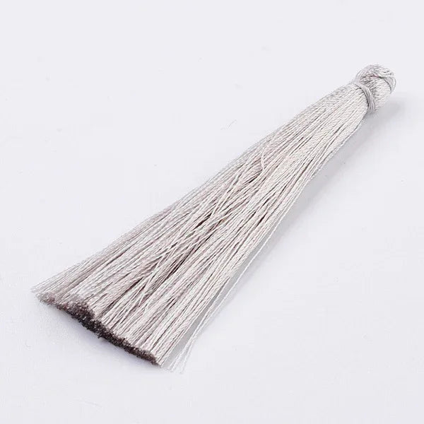Hänge tassel polyester - Silver 65-74mm 1 styck Hilmas Pyssel