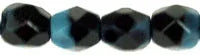 Tjeckiska Firepolish - Marbled Lt Blue/Black 4 mm, 50-pack Hilmas Pyssel